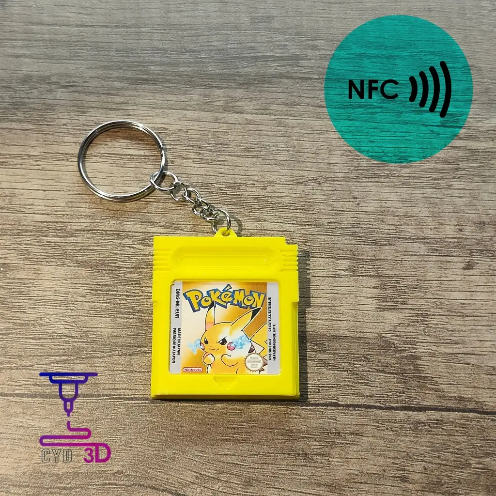 Porte-clé Cartouche Retro NFC (GameBoy, Blanc)