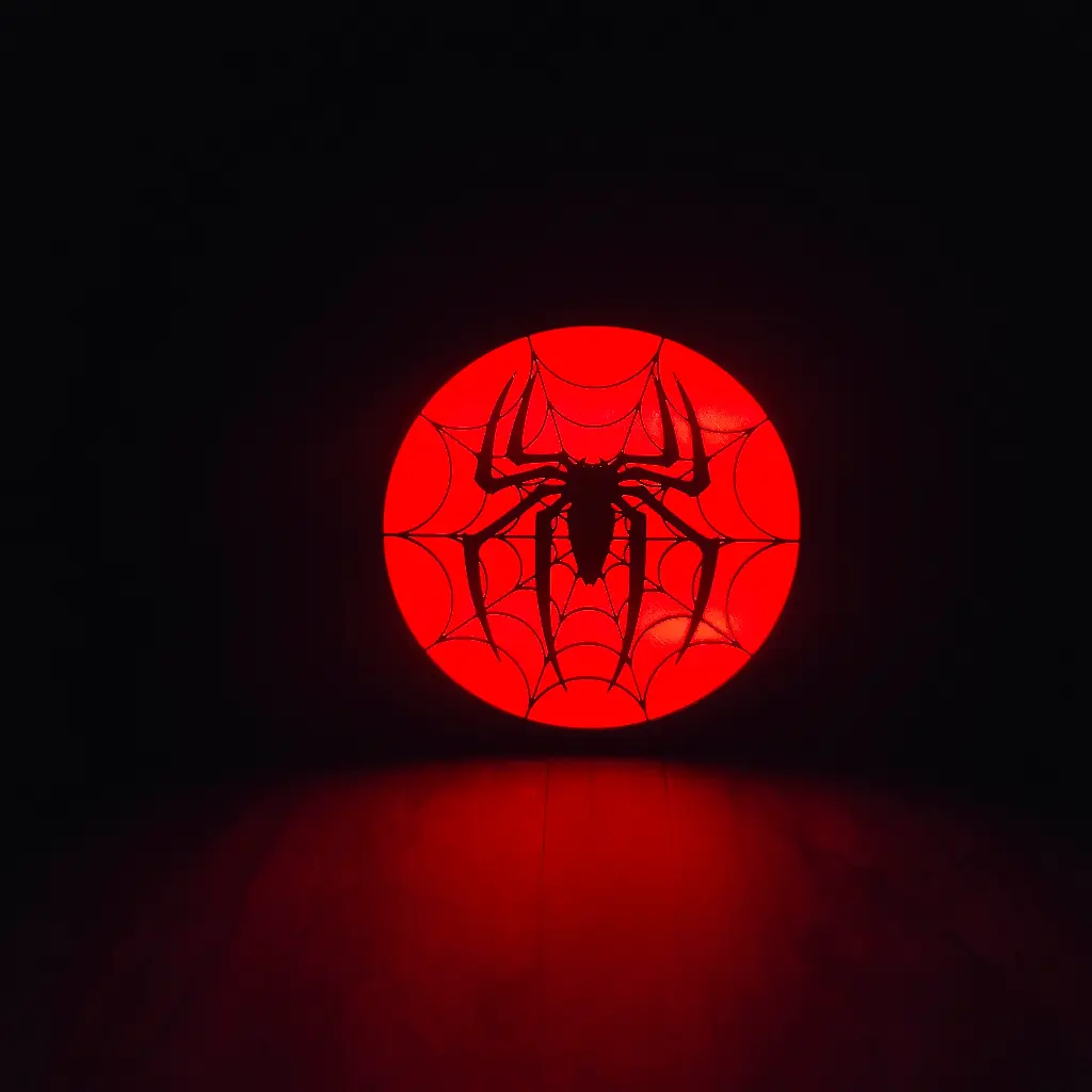 Boîte lumineuse avec images interchangeables (Usb-C, Spider-man)