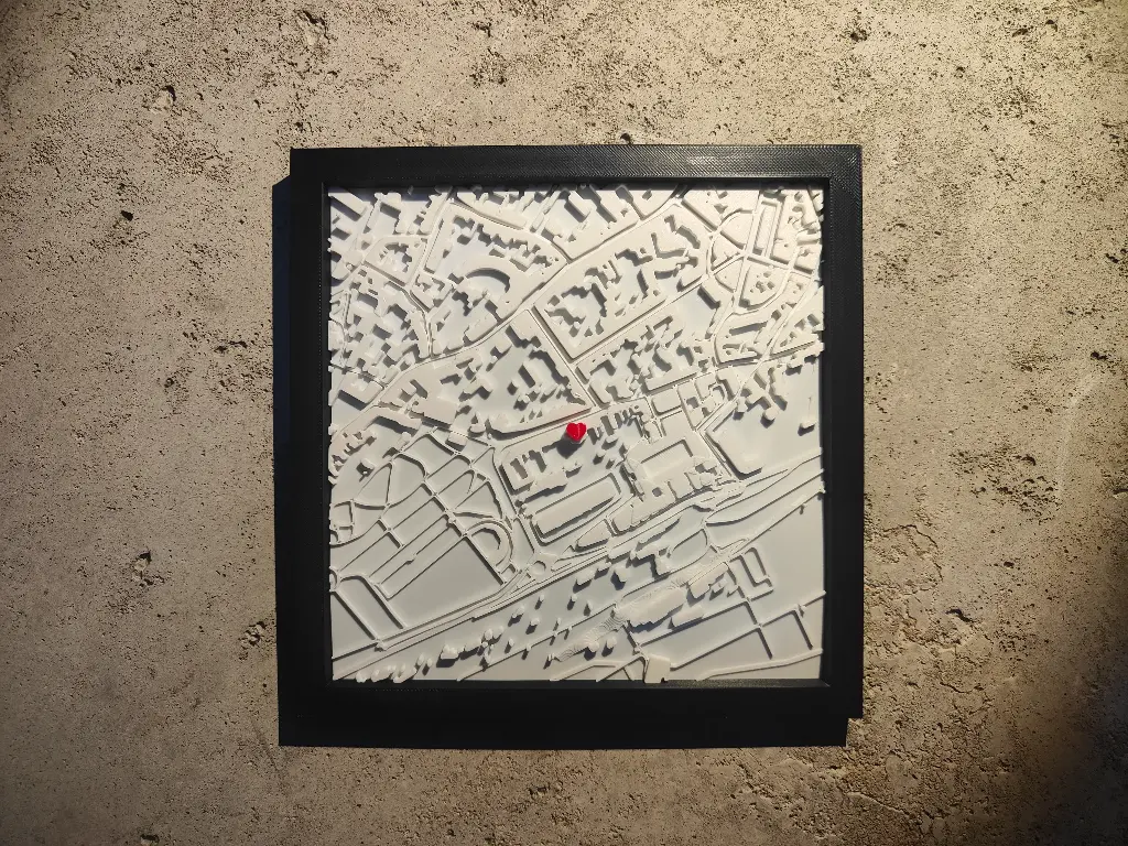 Plan3D personnalisable avec lieu marquant + cadre