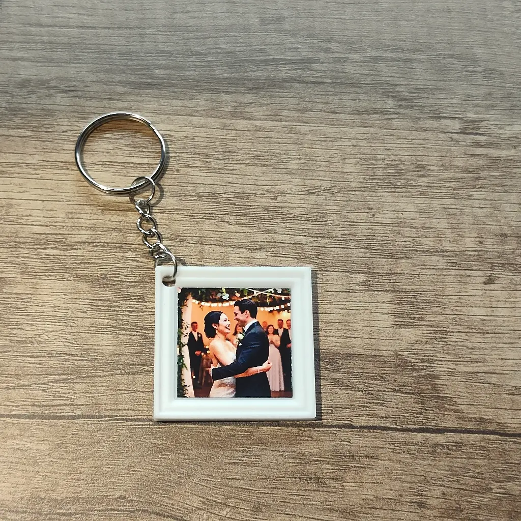 Porte-clé Cadre photo NFC  (Classique, Blanc)