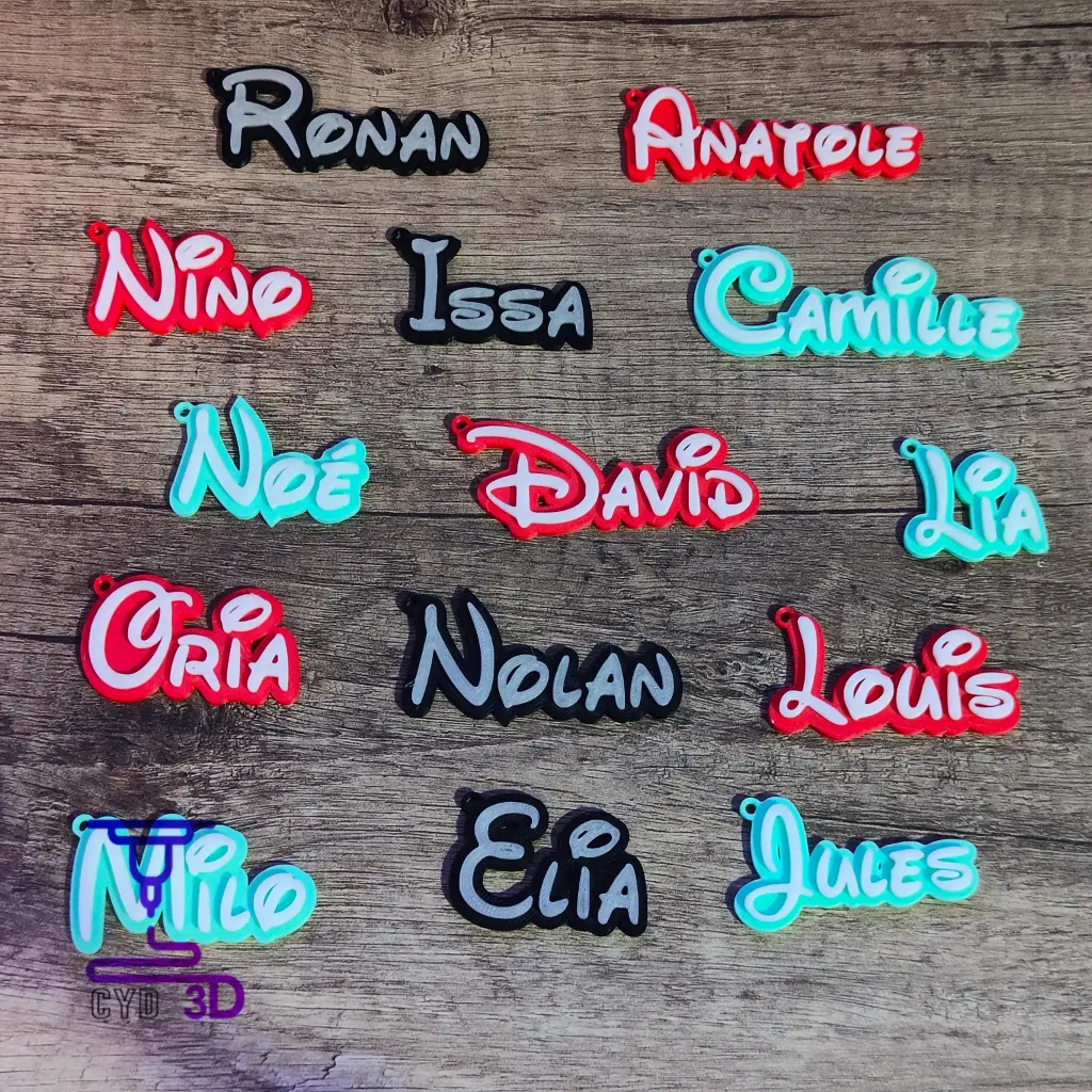 Porte-clés Disney personnalisé (Blanc, Blanc)
